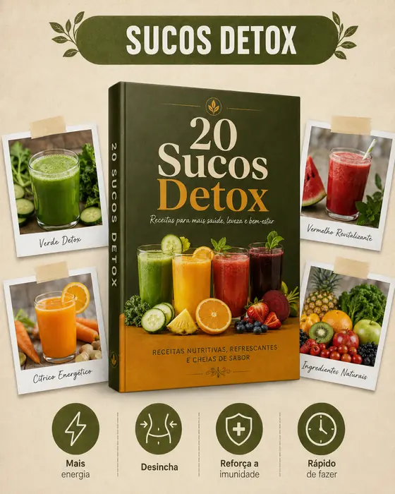 Capa do bônus 20 Sucos Detox