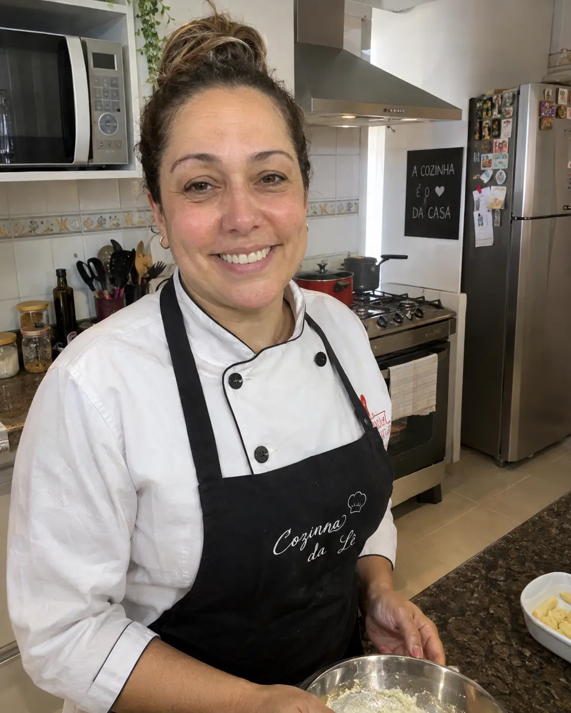 Chef Rosana Vieira na cozinha