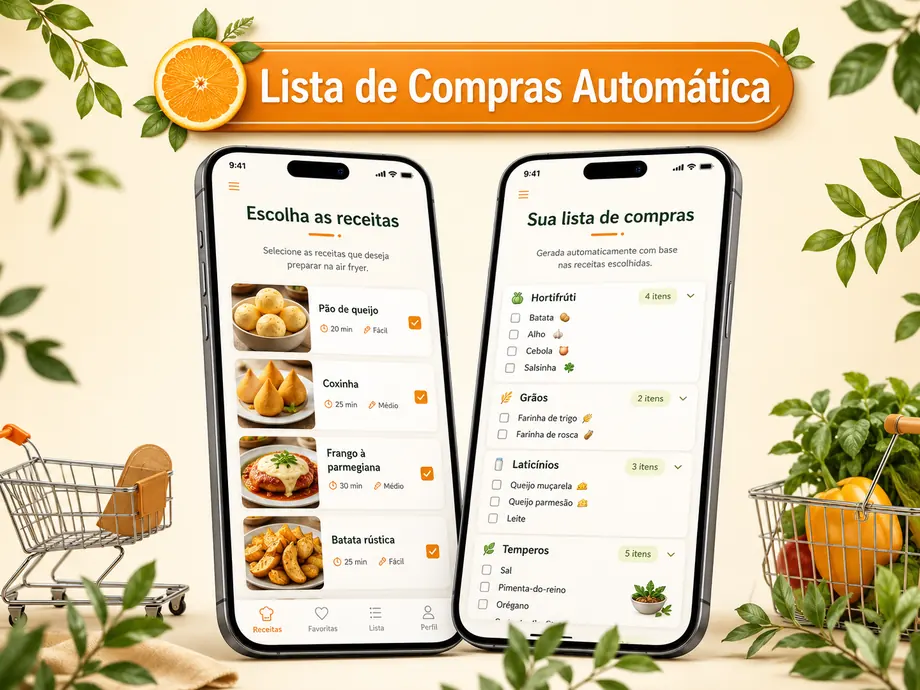 Lista de compras automática: o app monta a lista sozinho
