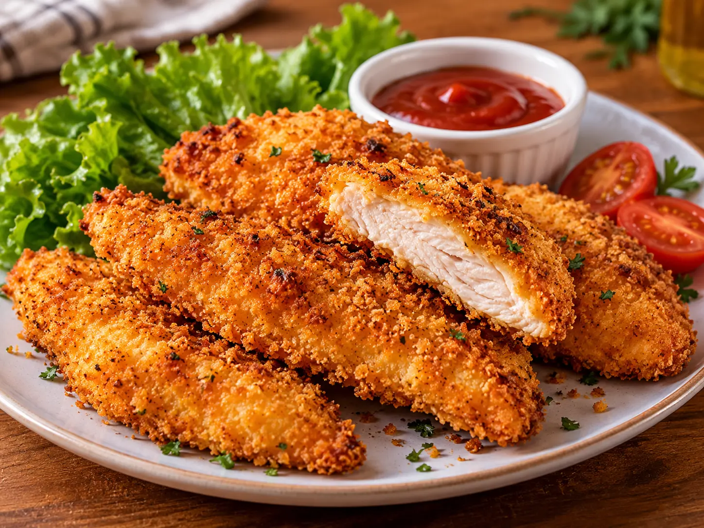 Frango empanado crocante